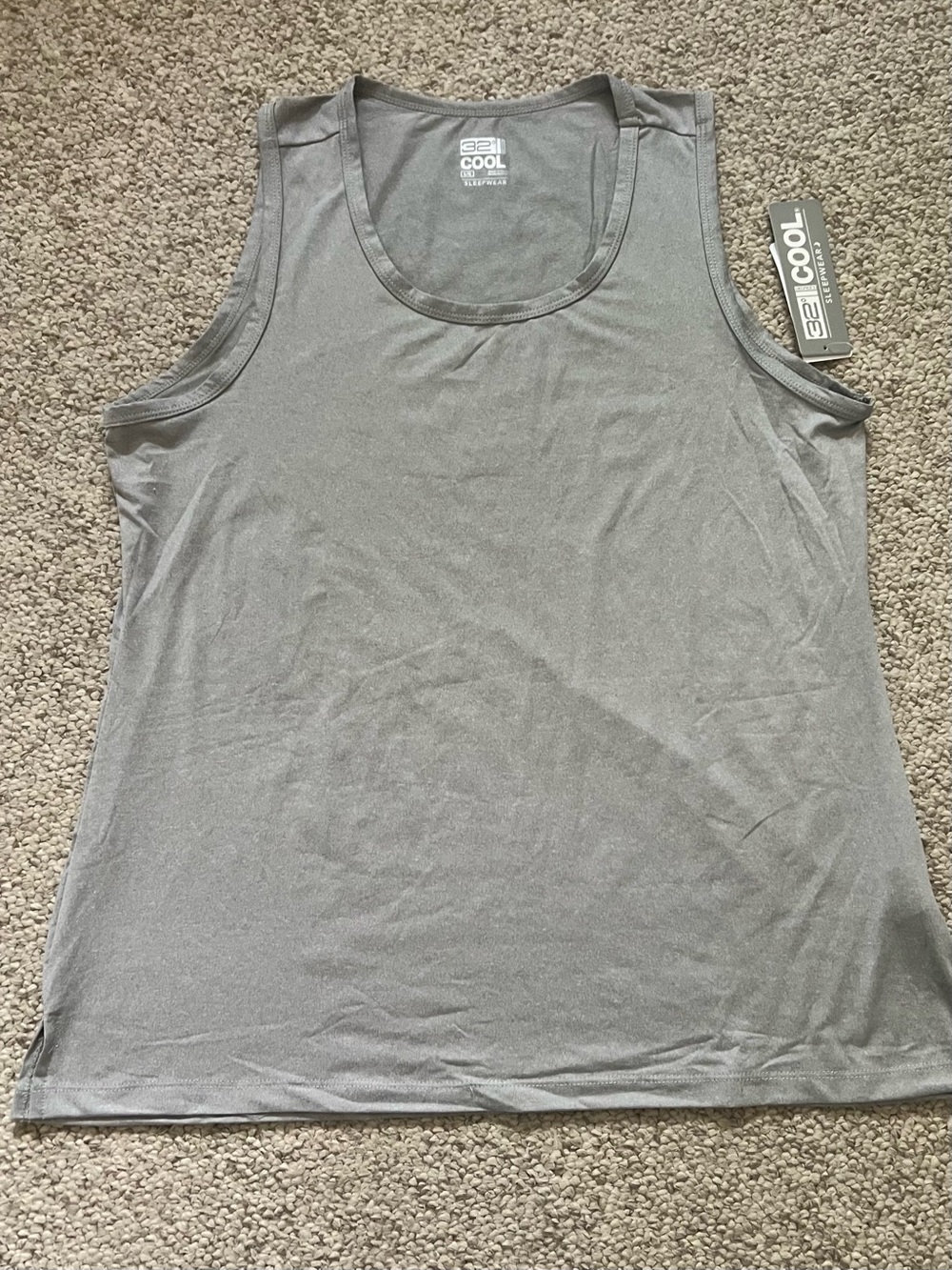 Women's Gray Sleeveless Sleep Tank